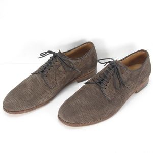 NOTIFY PERFORATED SUEDE LACE UP OXFORD SHOES 42.5